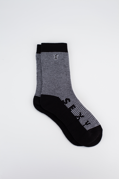 "Smart and Sexy" Crew Socks (3 Pair), Black Stripes, Navy Stripes, and White Stripes